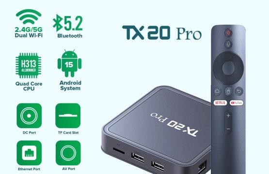 TX20 Pro 12K Android TV Box with Voice Control Remote
