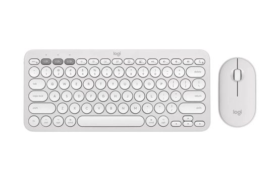 Logitech Pebble 2 Tonal White Bluetooth Keyboard & Mouse Combo