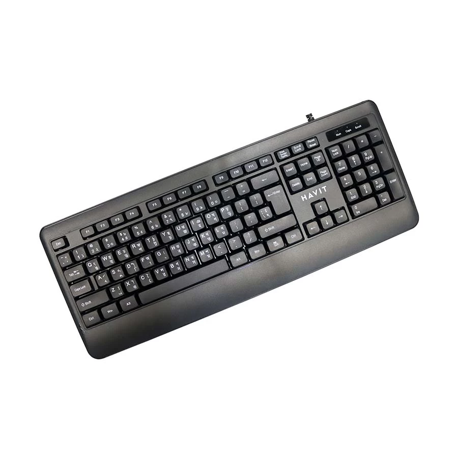 Havit KB253 Wired Black Exquisite Keyboard with Bangla - Image 2