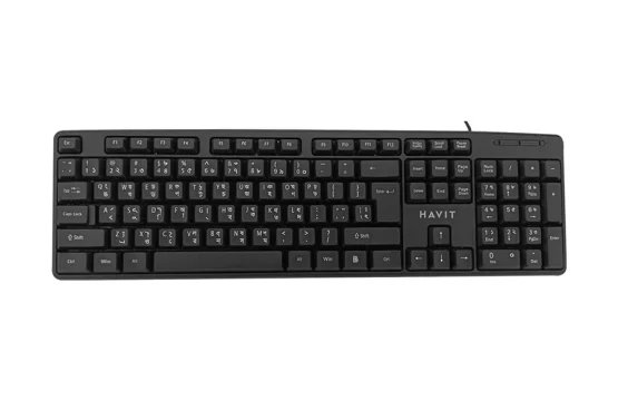 Havit KB271 Black USB Ultra-Thin Keyboard with Bangla