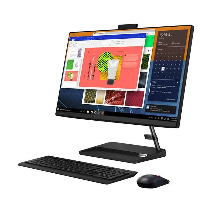 Lenovo IdeaCentre AIO 3 24ITL6 11th Gen Intel Core i3 1115G4 23.8 Inch FHD Display Black All in One PC
