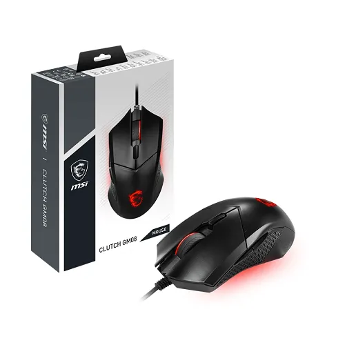 MSI Clutch GM08 Red LED Wired Gaming Mouse