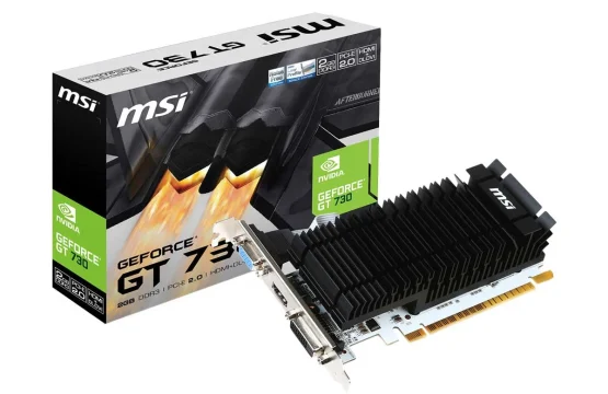 MSI GeForce GT 730 2GB GDDR3 Graphics Card