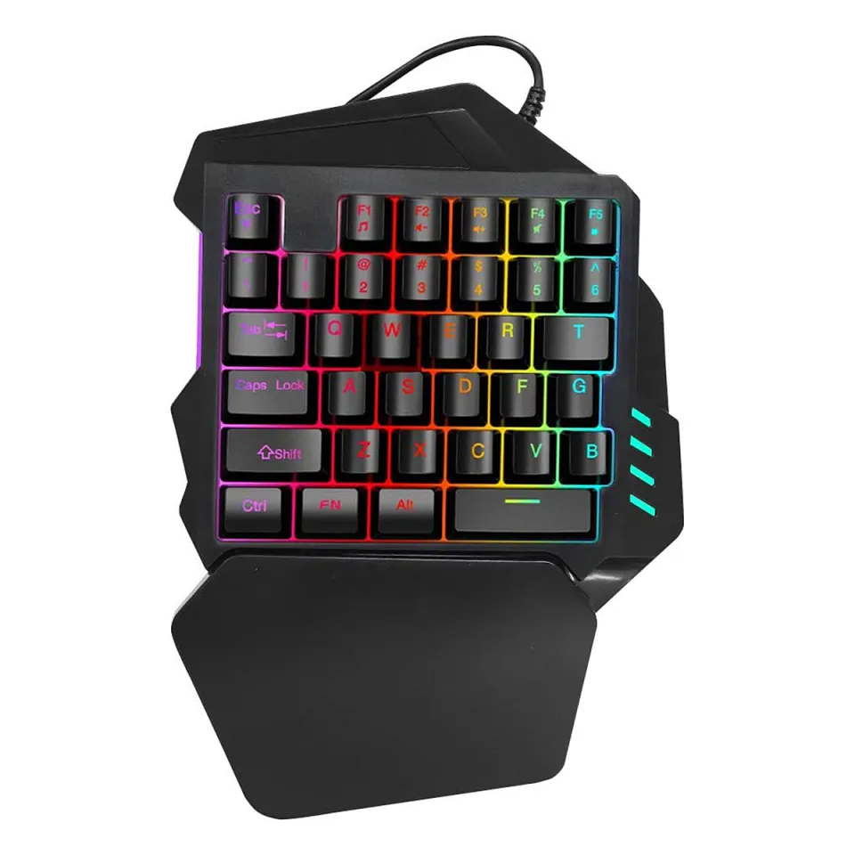 One Handed Rgb Gaming Wired Keyboard