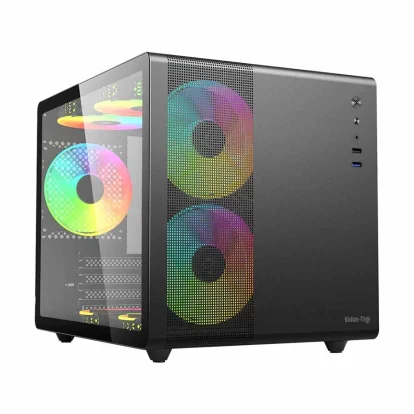 Value Top V300 Mini Tower Micro-ATX Black Gaming Desktop Casing Without Fan