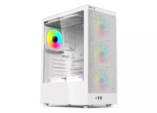 Value-Top AUNIX 81F4W ATX ARGB Gaming Case (White)