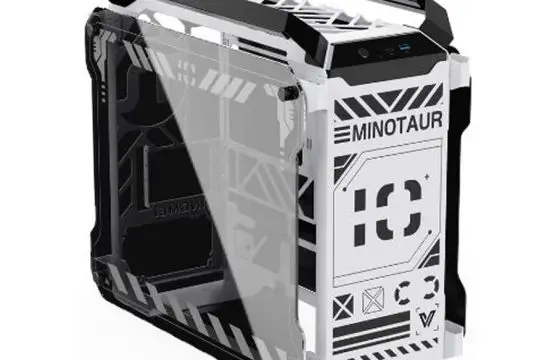 Value Top Mloong Series MINOTAUR Mid Tower Micro-ATX White Open-Frame Gaming Desktop Casing